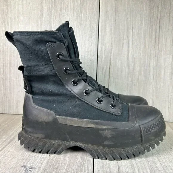 Converse Chuck 70 De Luxe Heel XXHi Lugged Black Combat Boot Womens Size 5.5 - Picture 3 of 8